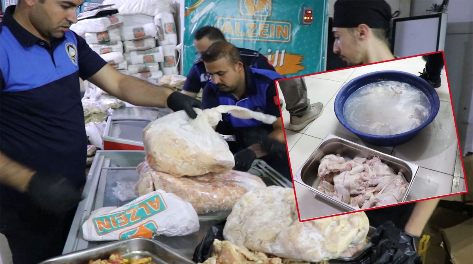 Haliliye'de 500 kilo bozuk tavuk eti ele geçirildi;