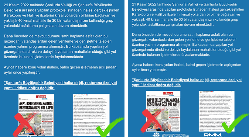 İletişim Başkanlığı Dezenformasyonla Mücadele Merkezi’nden Tanal’ın iddiasına yanıt