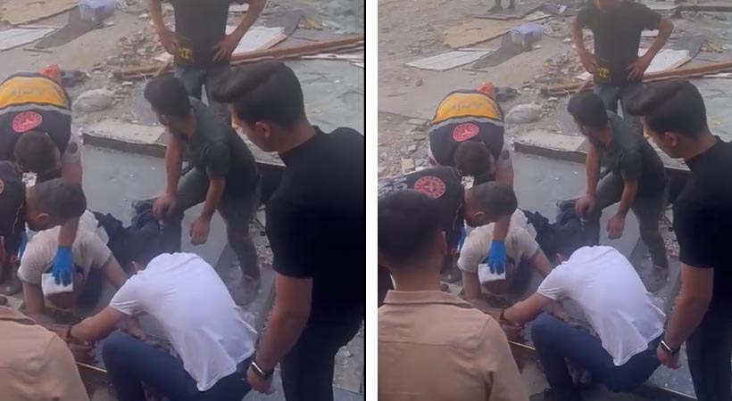Urfa'da hırsızlık için girdiği hasarlı binadan başına taş düştü (-EK);