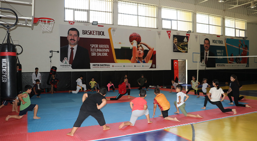 Karaköprü’de çocuklar tekvando kursuna yoğun ilgi gösteriyor