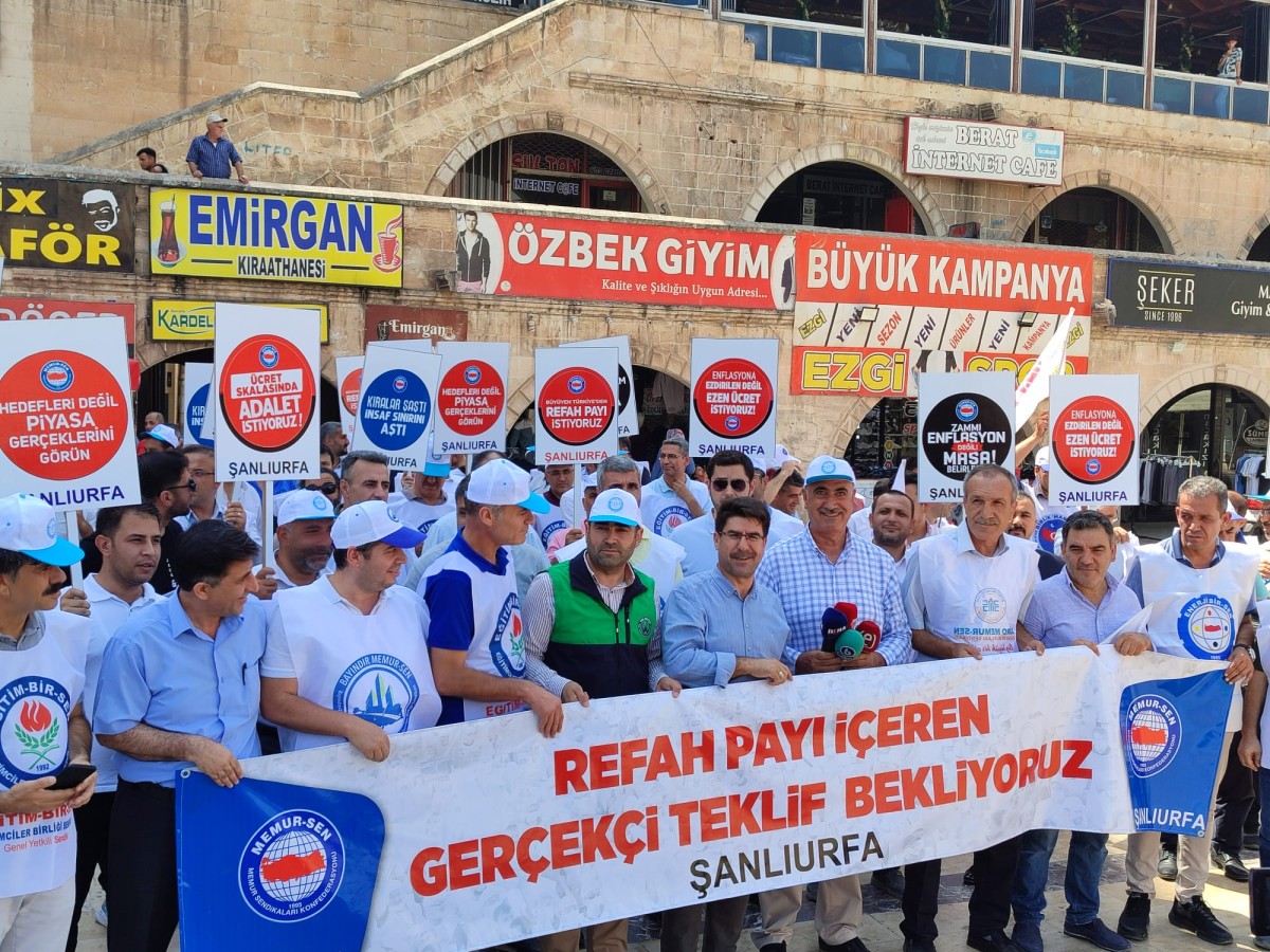 Memur-Sen Şanlıurfa Şubesi’nden hükümetin zam teklifine protesto