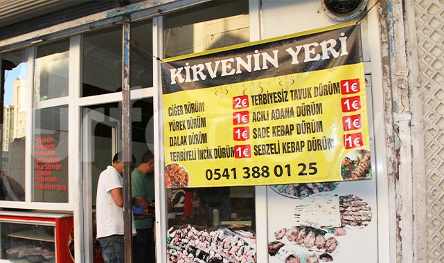 Urfalı işletme kebabı euro ile satmaya başladı