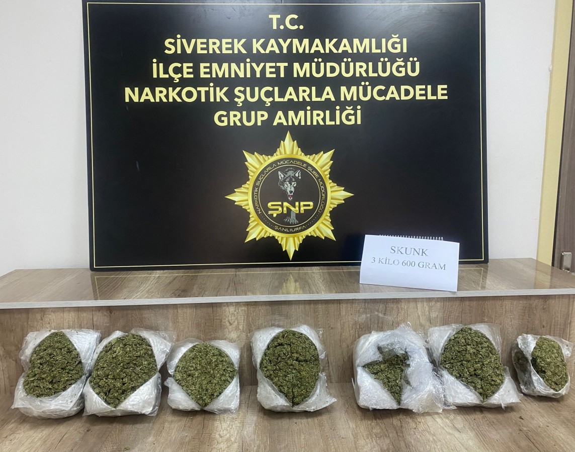 Şanlıurfa'da uyuşturucu operasyonu: 3 gözaltı;