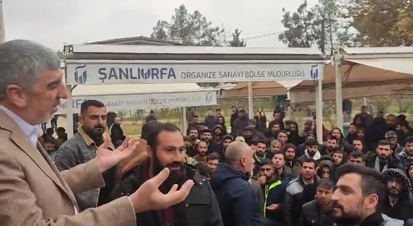 Urfa’da eylemdeki işçiler camide toplandı! Müftü geldi