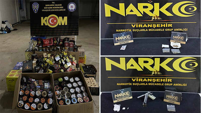 Viranşehir’de emniyetten narkotik operasyon;