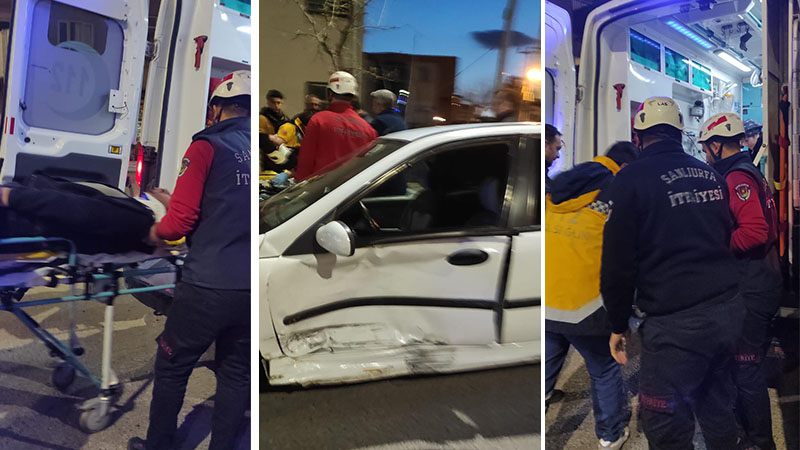 Haliliye'de iki otomobil çarpıştı: 1 yaralı!