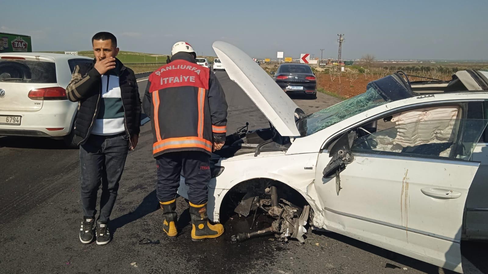 Şanlıurfa’da meydana gelen kazada 2 kişi yaralandı;