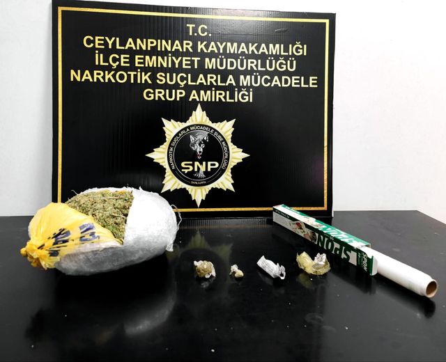 Ceylanpınar’da 1 kilo 126 gram esrar maddesi ele geçirildi;