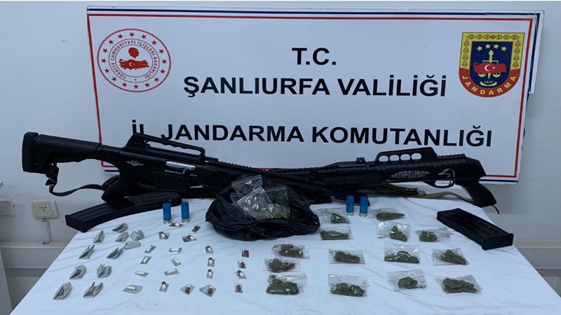 Şanlıurfa’da silah ve uyuşturucu operasyonu: 1 gözaltı;