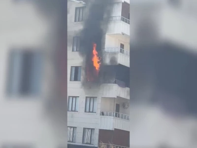 Şanlıurfa’da 8 katlı binada yangın: Bina sakinleri tahliye edildi