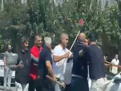 Şanlıurfa’da taşlı, sopalı kavga kamerada: 3 yaralı