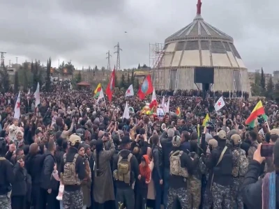 DEM Parti heyeti, Kobani’de Salih Müslim’in cenaze törenine katıldı